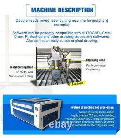 RECI 150W CO2 Laser Metal Cutting Machine Dual Laser Heads Non-Metal Engraving