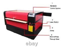 RECI CO2 130W Laser Cutting Engraving Machine X/Y Axis Linear Guide RuiDa 6445