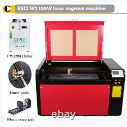 RECI W2 100W CO2 Laser Engraving Cutting Machine Engraver Cutter USB Port