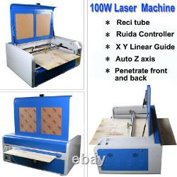 RUIDA DSP 100W 1060 CO2 Laser Engraving Machine Cutting RECI Tube 5000W Chiller