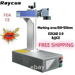 Raycus 20W 150150mm Fiber Laser Marking Machine Metal Cut Gold Silver Engraver