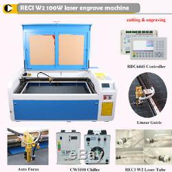 Reci W2 100W 1000x600mm Co2 Laser Cutting Machine Laser Cutter Engraver Ruida