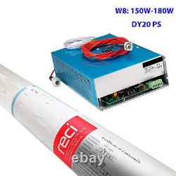 Reci W8 CO2 Laser Tube for Engraving Cutting Machine+150W DY20 Power Supply