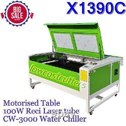 Reci100W CO2 Laser Cutting and Engraving Machine 1300900mm Motorized table USB