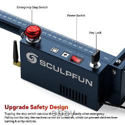 SCULPFUN S30 Ultra 11W Laser Engraver w Air Assist Kit Fr Cutting Engraving O5H4
