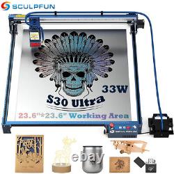 SCULPFUN S30 Ultra 33W Laser Engraver with Air Assist Kit for Wood Metal etc Y4F5