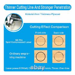 SCULPFUN S6 Pro Laser Engraver Full Metal Structure Engraving Cutting Machine US