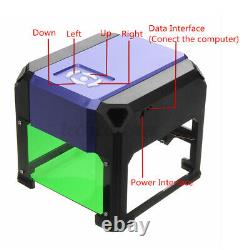US 3500MW 3D Laser Engraving Cutting Machine Engraver CNC DIY Logo Mark Printer