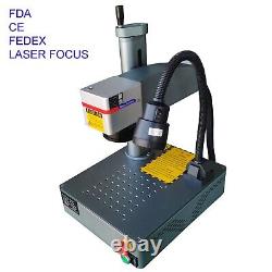 USB 50W Fiber Laser Metal Mark Engraver Machine Jewerly LOGO MARK CUT FDA FEDEX