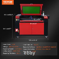 VEVOR 100W CO2 Laser Engraver Cutter Cutting Engraving Machine Ruida 24 x 36