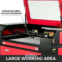 VEVOR 100W CO2 Laser Engraving Cutting Machine 36x24 with Ruida Panel USB Disk