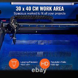 VEVOR 50W CO2 Laser Engraver Cutter Cutting Engraving Machine 300x400mm
