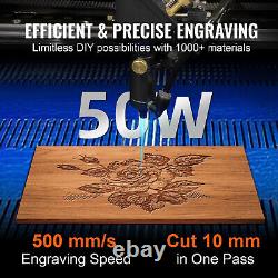 VEVOR 50W CO2 Laser Engraver Cutter Cutting Engraving Machine Ruida 50x30cm