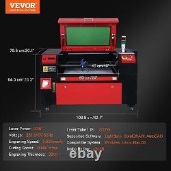 VEVOR 60W CO2 Laser Engraver Cutter Cutting Engraving Machine 400x600 mm