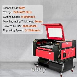 VEVOR 60W CO2 Laser Engraver Cutter Cutting Engraving Machine Ruida 70x50cm