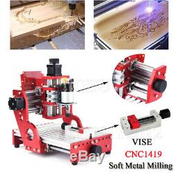 VISE Laser Metal Engraving Carving Machine 1419 CNC Router Milling Cutting KIT
