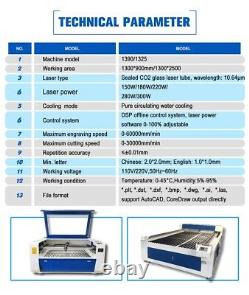 YongLi CO2 220W Laser Engraving Cutting Machine 51x35 Autofocus Water Chiller