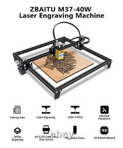 ZBAITU Adjustable Focus 40W Laser Engraver Cutting Machine, wood, metal, acrylic