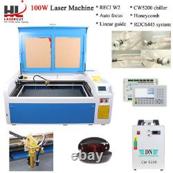 100w 1060 Machine De Coupe Laser Co2 Graveur Laser Ruida Dsp Cw5200 Guide Linéaire