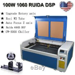 100w 1060 Ruida Dsp Co2 Découpe Laser Machine Graveuse Mise Au Point Automatique Reci Us Stock