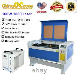 1060 100w Machine De Gravure Au Laser Ruida Système Guide Linéaire Cw5000ciller
