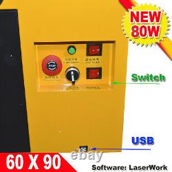 110v 6090 Co2 Laser Gravure Machine De Découpe Dsp Graveur 80w Laser Tube