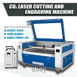 130w Machine De Gravure Laser De Coupe De Co2 900x600mm Cw5000 Chiller D'eau Inclus