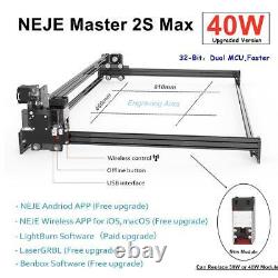 2020 Neje Master 2s Max 40w Machine Cnc Professionnelle De Coupe Laser Haute Puissance