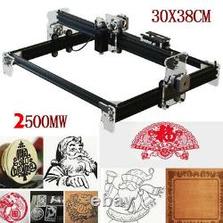 2500mw Mini Découpe Laser Machine De Gravure Imprimante Kit Bureau 300 X 380mm Bricolage