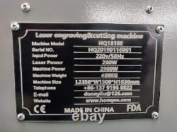 300w Hq1810 Co2 Laser Gravure Machine Graveur Cutter Mdf Bois Acrylique