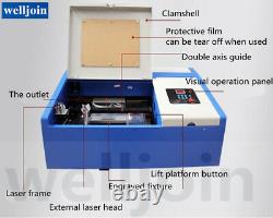 40w Graveur Laser Gravure Coupeur Machine 300200 Table De Travail Gy-320