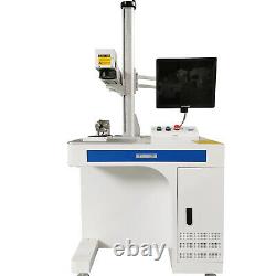 50w Raycus Fiber Laser Marking Machine Metal Marquage Et Coupe 80mm Rotaxis