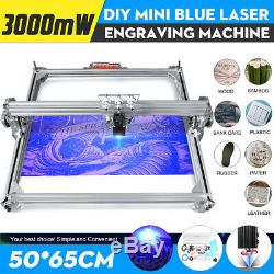 50x65cm Zone Mini Machine De Gravure Laser De Découpe Imprimante Kit De Bureau 3000mw