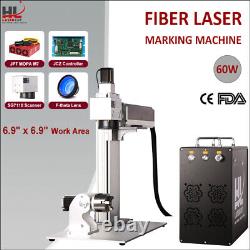 60w Jpt M7 Mopa Fiber Laser Marking Machine Avec 175175mm D80 Rotary Us Ship