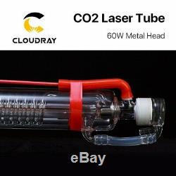 60w Laser Co2 Tube Tête En Métal 1250mm Tuyau En Verre Pour La Machine De Gravure De Coupe
