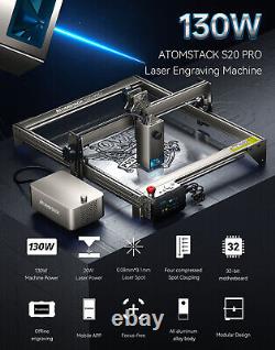 Atomstack S20 Pro Graveur Laser Imprimante De Découpe À Gravure Laser Cnc À Focus Fixe