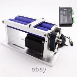 Attachement de gravure à axe rotatif pour machine de découpe et marquage laser.