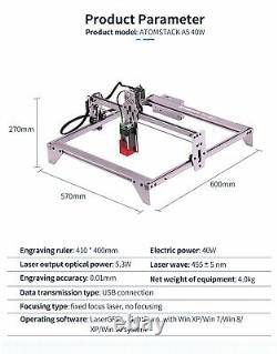 Graveur laser ATOMSTACK A5 Pro 40W CNC Machine de découpe et de gravure pour le bois DIY