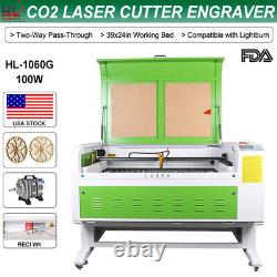 Hl-1060g 100w 24x39 En Co2 Laser Gravure Machine De Découpe Ruida Graveur Cutter