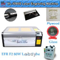 Hl Efr 80w Co2 Graveur Laser Cutter 39×24 Machine À Découper 2020 Nouveau
