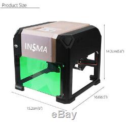 Insma 3000mw Usb Gravure Au Laser Machine De Découpe Bricolage Logo Imprimante Cnc Graveuse