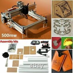 Kit d'imprimante de machine de découpe et de gravure laser électrique mini de 500MW 20x17cm de bureau.