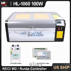 Laser Hl 100w 1060 Cutter Laser De Co2 Graveur Laser Cw5200 Chiller Rd6445