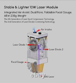Laser Master 3 Graveur Laser 10w Machine De Coupe Laser Petits Outils De Travail Du Bois