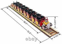 Lightning Roller Coaster Train & Track Laser Coupe & Gravé Peint À La Main