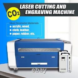 Machine de découpe et de gravure au laser CO2 RECI 130W, banc de travail de 900X600mm, refroidisseur CW5000