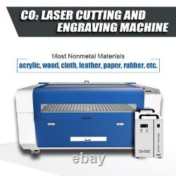 Machine de découpe et de gravure au laser CO2 RECI 130W, banc de travail de 900X600mm, refroidisseur CW5000