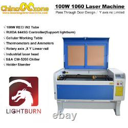 Machine de découpe et de gravure au laser CO2 de 100W et 1000600mm avec refroidisseur S&A CW-5200 CA.