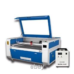 Machine de découpe et de gravure laser hybride CO2 RECI 100W 900X1300mm avec refroidisseur CW3000