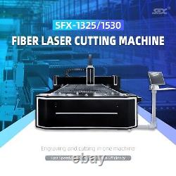 Machine de découpe laser à fibre pour tôle de 1500x3000mm avec graveur laser